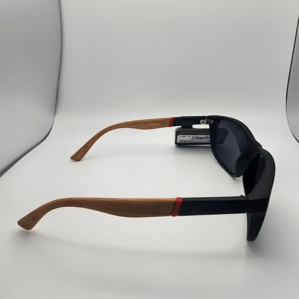 NWT Body Glove Sport Black & Faux Wood Sunglasses